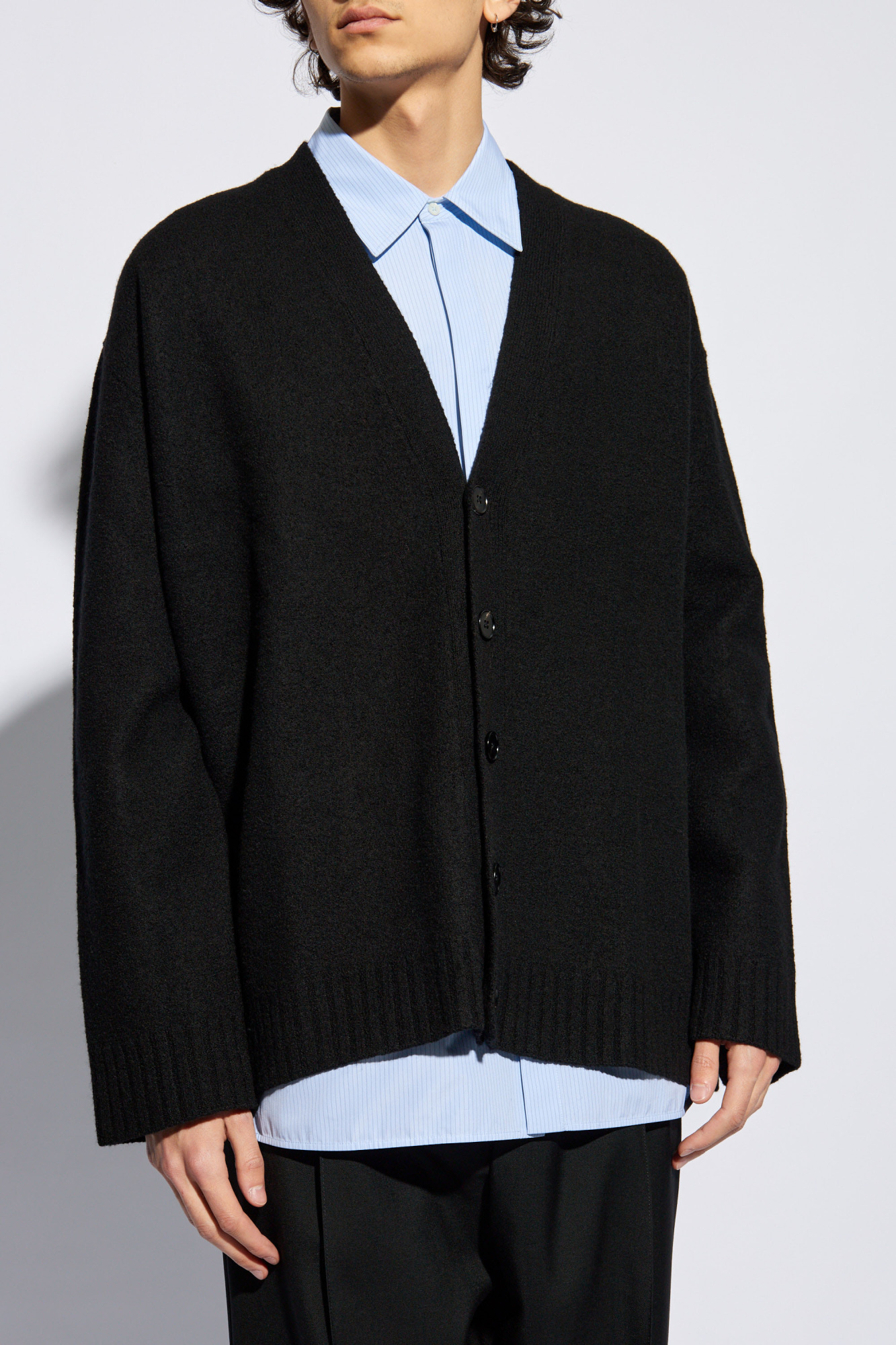 Black Wool cardigan JIL SANDER - Vitkac DO